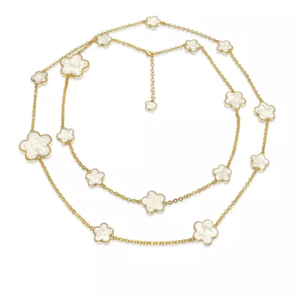 Elegant Rose Gold Floral Necklace